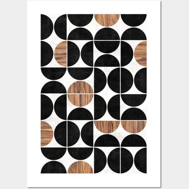Mid-Century Modern Pattern No.1 - Concrete and Wood Wall Art by ZoltanRatko